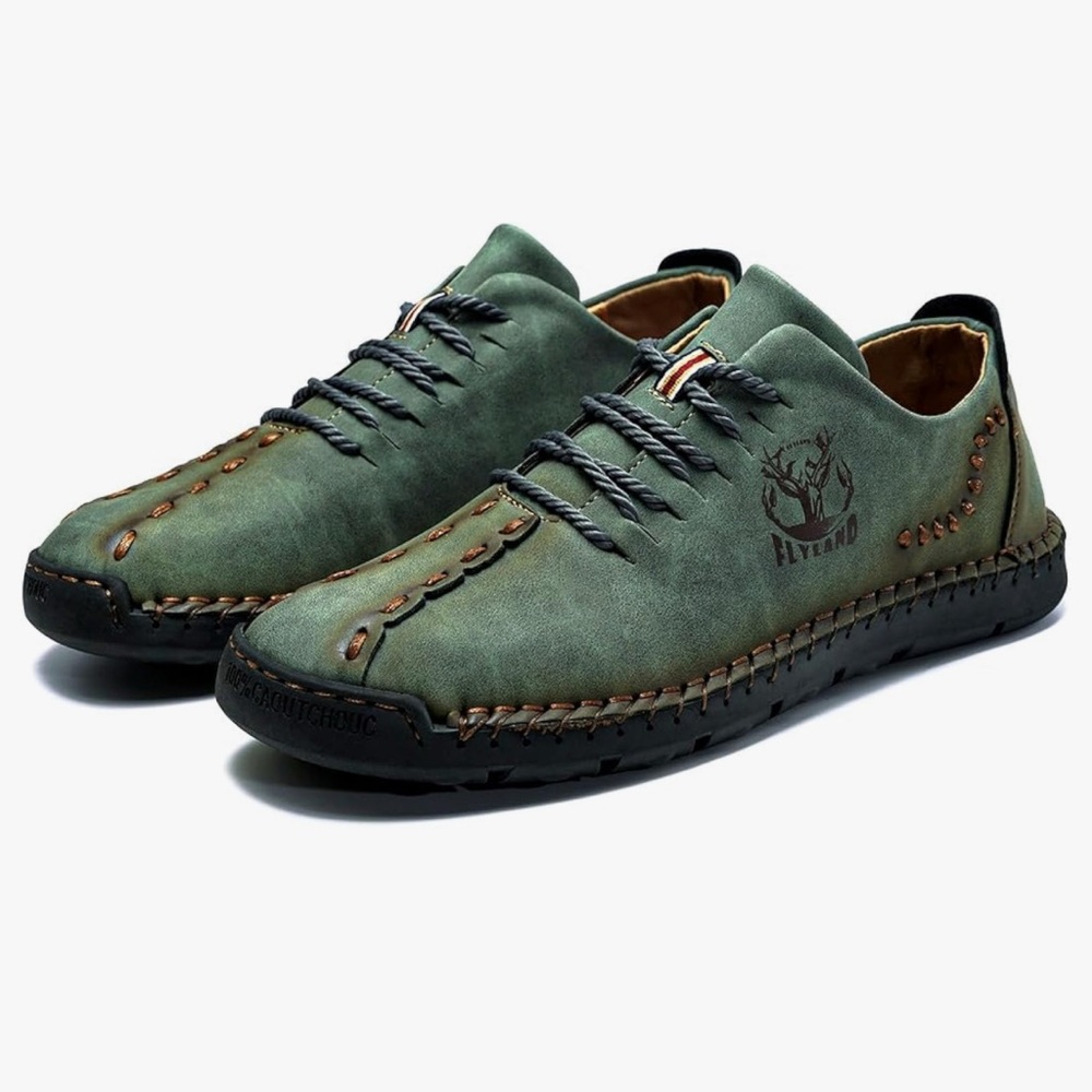 Flyland Men's Blue Lace Up Loafers Size 8 Faux leather